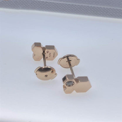 [Ornora Jewelry]BEE LOVE PINK GOLD DIAMOND EARRINGS