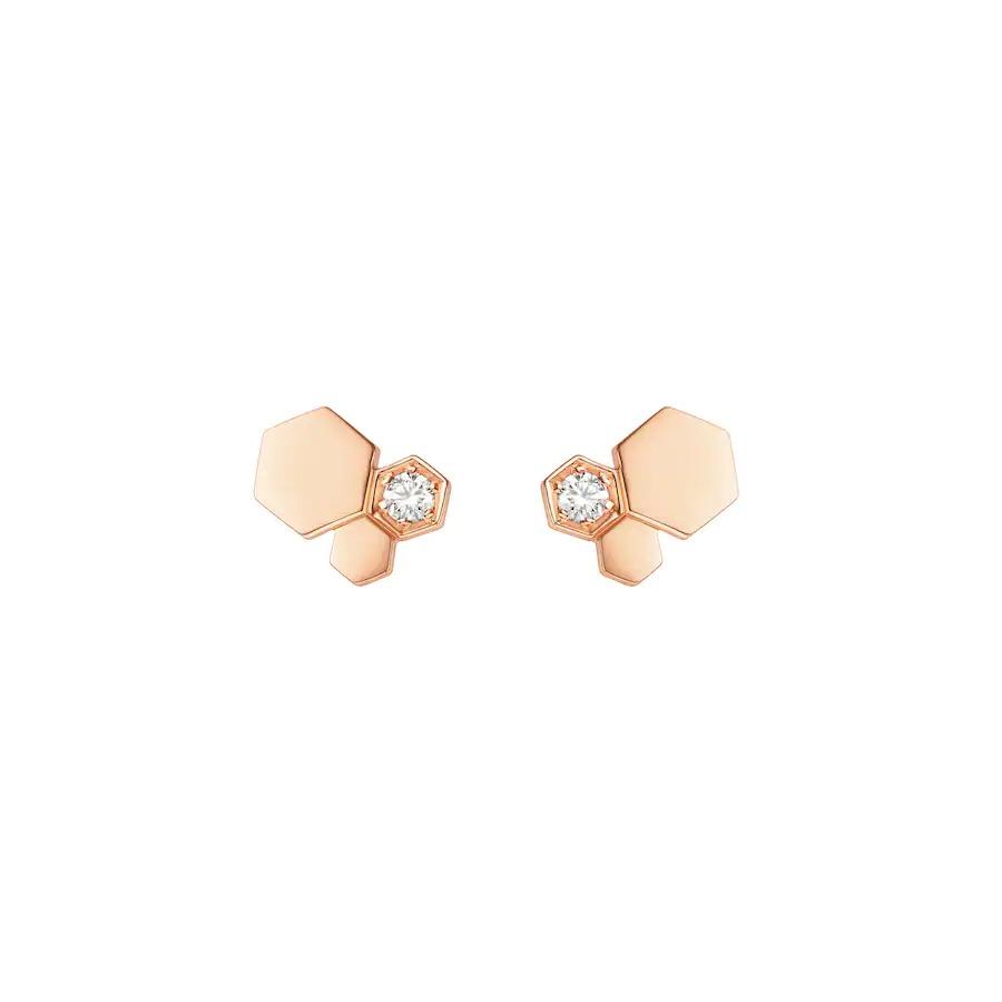 [Ornora Jewelry]BEE LOVE PINK GOLD DIAMOND EARRINGS