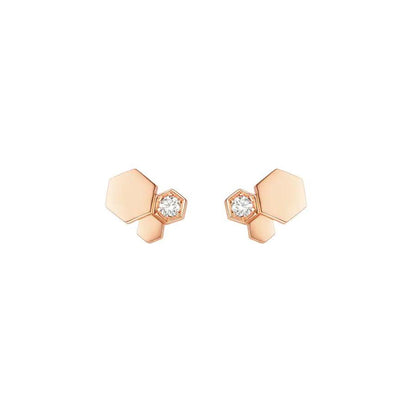 [Ornora Jewelry]BEE LOVE PINK GOLD DIAMOND EARRINGS