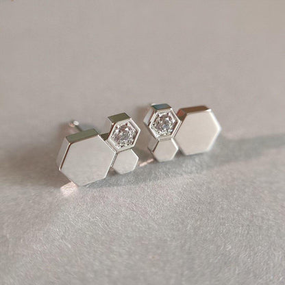 [Ornora Jewelry]BEE LOVE SILVER DIAMOND EARRINGS