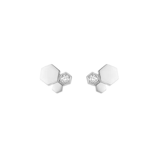 [Ornora Jewelry]BEE LOVE SILVER DIAMOND EARRINGS
