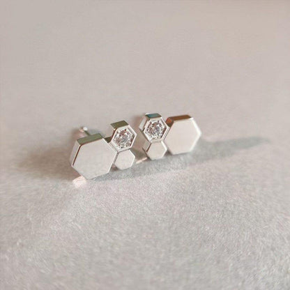 [Ornora Jewelry]BEE LOVE SILVER DIAMOND EARRINGS