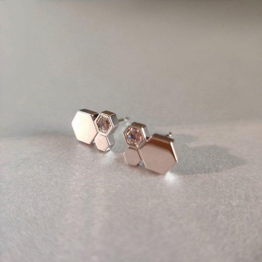 [Ornora Jewelry]BEE LOVE SILVER DIAMOND EARRINGS