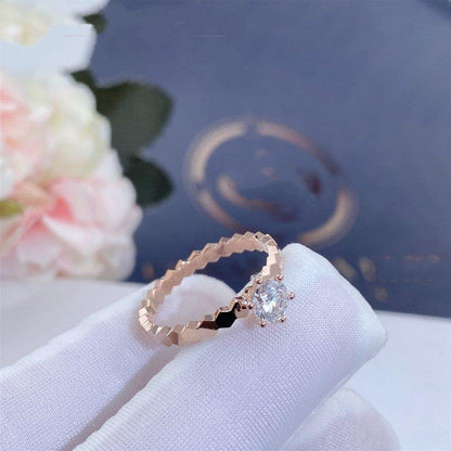 [Ornora Jewelry]BEE LOVE RING PINK GOLD 1 DIAMOND