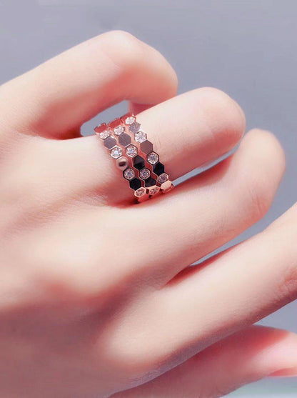 [Ornora Jewelry]BEE LOVE RING PINK GOLD DIAMOND