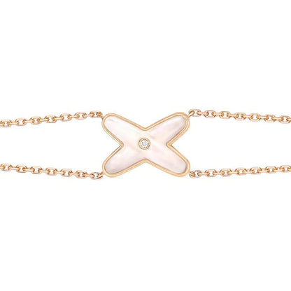 [Ornora Jewelry]JEUX BRACELET WHITE MOP PINK GOLD 1 DIAMOND