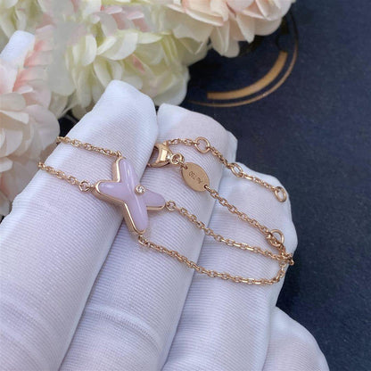 [Ornora Jewelry]JEUX BRACELET PINK MOP PINK GOLD 1 DIAMOND