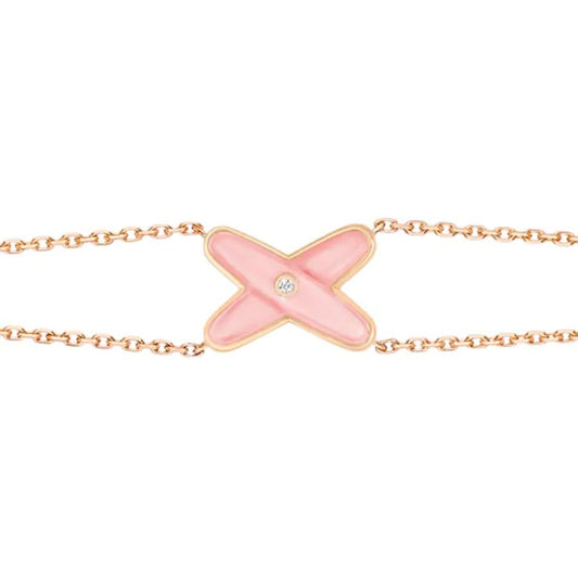 [Ornora Jewelry]JEUX BRACELET PINK MOP PINK GOLD 1 DIAMOND