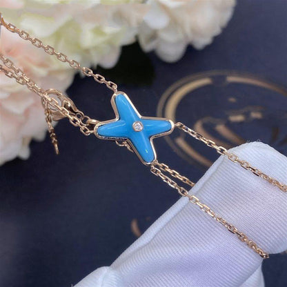[Ornora Jewelry]JEUX BRACELET TURQUOISE PINK GOLD 1 DIAMOND