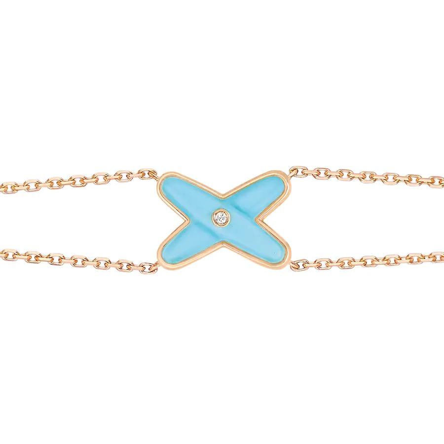 [Ornora Jewelry]JEUX BRACELET TURQUOISE PINK GOLD 1 DIAMOND