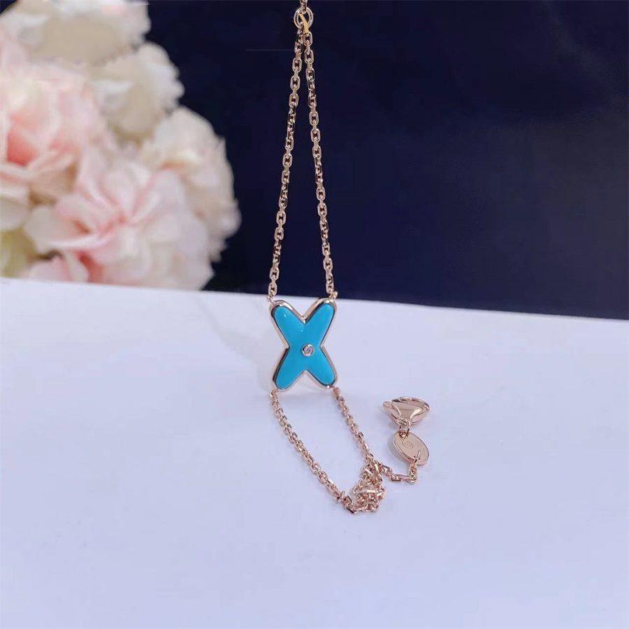[Ornora Jewelry]JEUX BRACELET TURQUOISE PINK GOLD 1 DIAMOND