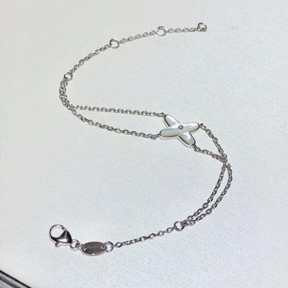 [Ornora Jewelry]JEUX BRACELET WHITE MOP SILVER 1 DIAMOND