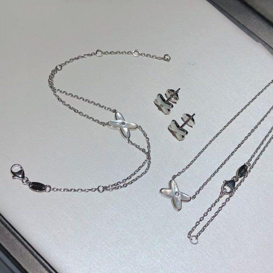 [Ornora Jewelry]JEUX BRACELET WHITE MOP SILVER 1 DIAMOND