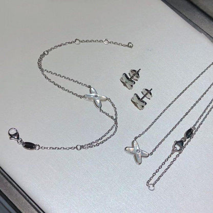 [Ornora Jewelry]JEUX BRACELET WHITE MOP SILVER 1 DIAMOND