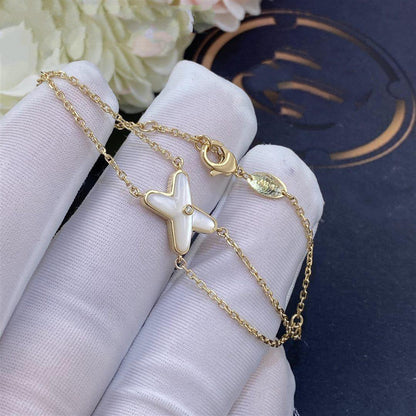 [Ornora Jewelry]JEUX BRACELET WHITE MOP GOLD 1 DIAMOND