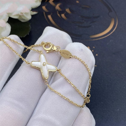 [Ornora Jewelry]JEUX BRACELET WHITE MOP GOLD 1 DIAMOND