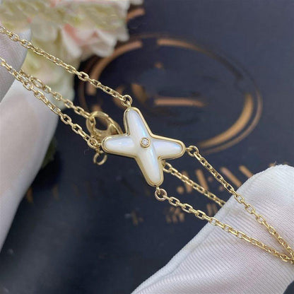 [Ornora Jewelry]JEUX BRACELET WHITE MOP GOLD 1 DIAMOND
