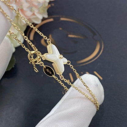 [Ornora Jewelry]JEUX BRACELET WHITE MOP GOLD 1 DIAMOND