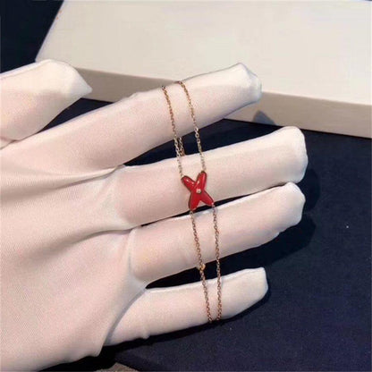 [Ornora Jewelry]JEUX BRACELET CARNELIAN PINK GOLD 1 DIAMOND