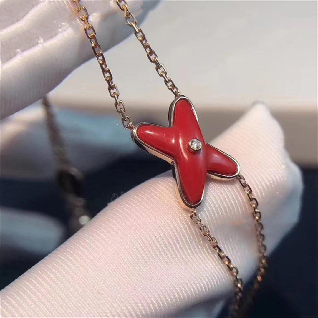 [Ornora Jewelry]JEUX BRACELET CARNELIAN PINK GOLD 1 DIAMOND