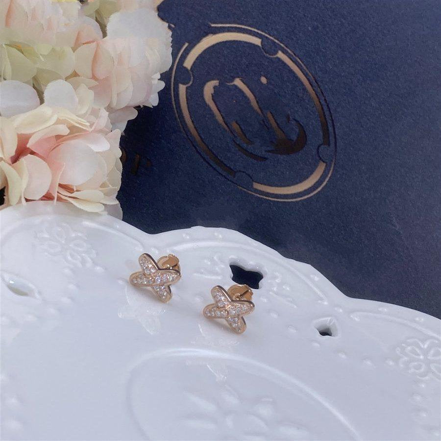 [Ornora Jewelry]JEUX DE PINK GOLD DIAMOND EARRINGS