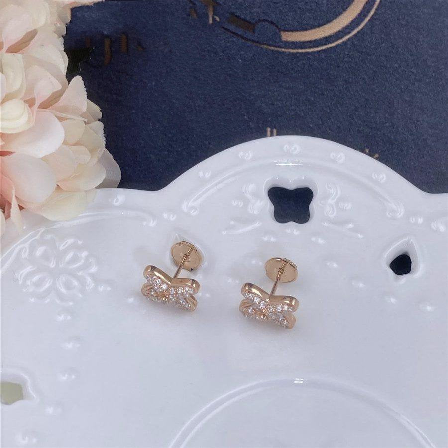 [Ornora Jewelry]JEUX DE PINK GOLD DIAMOND EARRINGS