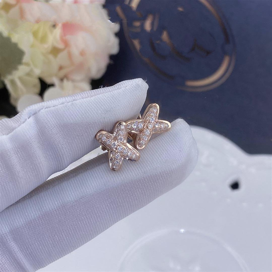 [Ornora Jewelry]JEUX DE PINK GOLD DIAMOND EARRINGS