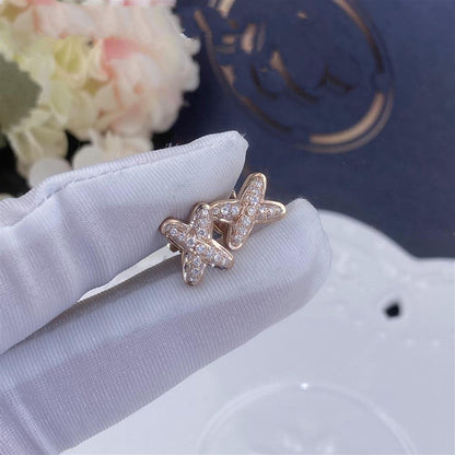 [Ornora Jewelry]JEUX DE PINK GOLD DIAMOND EARRINGS
