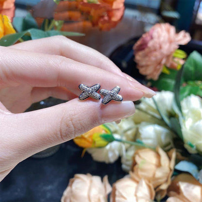 [Ornora Jewelry]JEUX DE SILVER DIAMOND EARRINGS