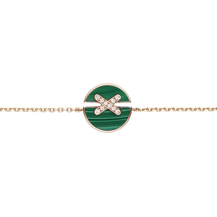 [Ornora Jewelry]JEUX DE BRACELET MALACHITE PINK GOLD DIAMONDS