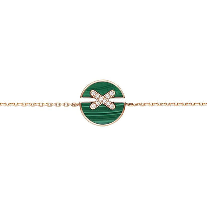 [Ornora Jewelry]JEUX DE BRACELET MALACHITE PINK GOLD DIAMONDS