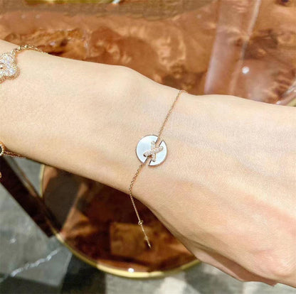[Ornora Jewelry]JEUX DE BRACELET MOP PINK GOLD DIAMONDS