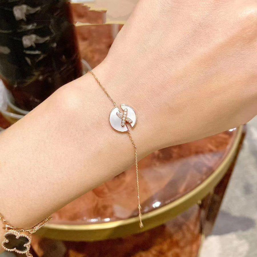 [Ornora Jewelry]JEUX DE BRACELET MOP PINK GOLD DIAMONDS