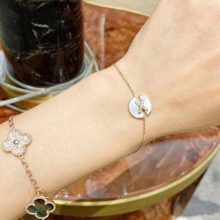 [Ornora Jewelry]JEUX DE BRACELET MOP PINK GOLD DIAMONDS