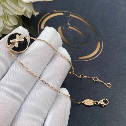 [Ornora Jewelry]JEUX DE BRACELET ONYX PINK GOLD DIAMOND