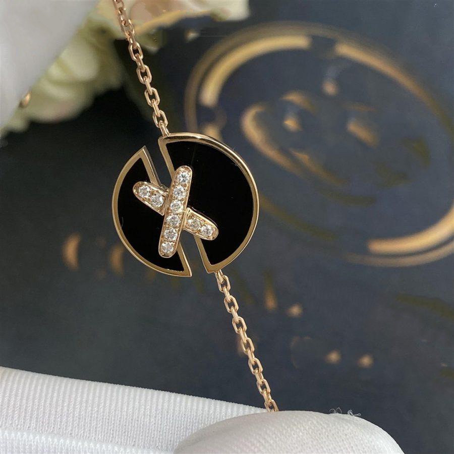 [Ornora Jewelry]JEUX DE BRACELET ONYX PINK GOLD DIAMOND
