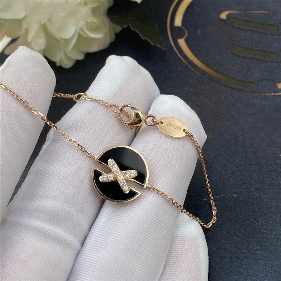 [Ornora Jewelry]JEUX DE BRACELET ONYX PINK GOLD DIAMOND