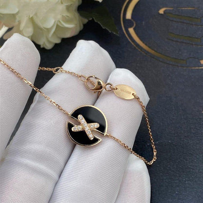 [Ornora Jewelry]JEUX DE BRACELET ONYX PINK GOLD DIAMOND