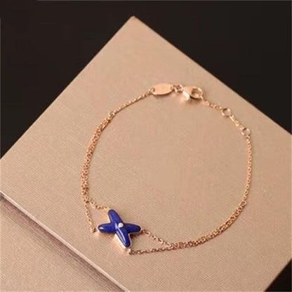 [Ornora Jewelry]Hollow Design Four-Leaf Clover Flower Shape Ring