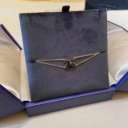 [Ornora Jewelry]JEUX BRACELET ONYX PINK GOLD 1 DIAMOND