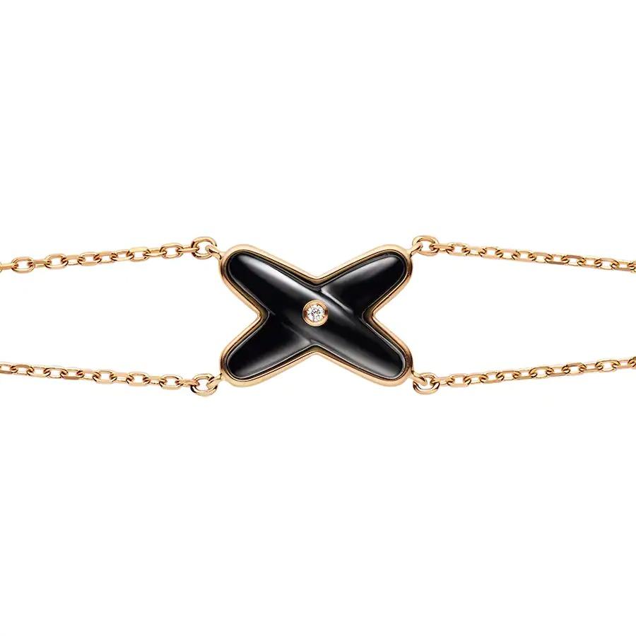 [Ornora Jewelry]JEUX BRACELET ONYX PINK GOLD 1 DIAMOND