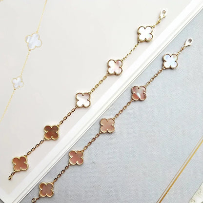 [Ornora Jewelry] CLOVER 5 MOTIFS  PINK MOP BRACELET COLLECTION