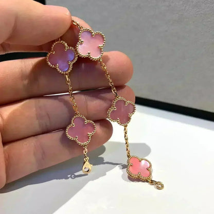 [Ornora Jewelry] CLOVER 5 MOTIFS  PINK MOP BRACELET COLLECTION