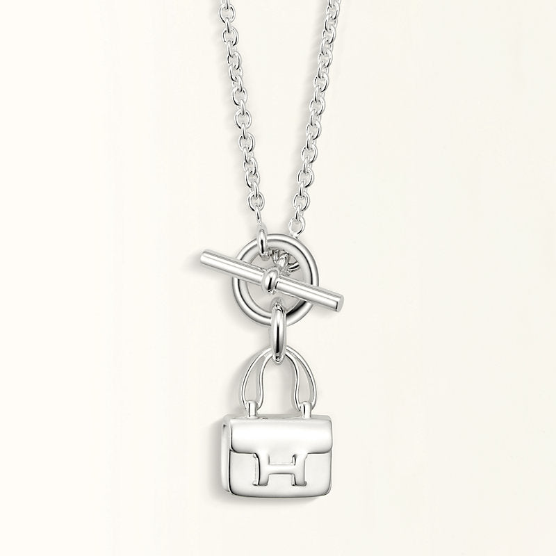 [Ornora Jewelry]POP H PEDANT SILVER NECKLACE