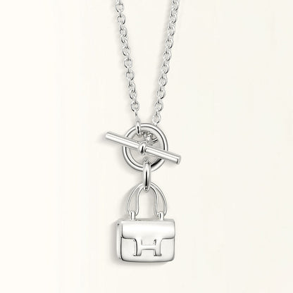[Ornora Jewelry]POP H PEDANT SILVER NECKLACE