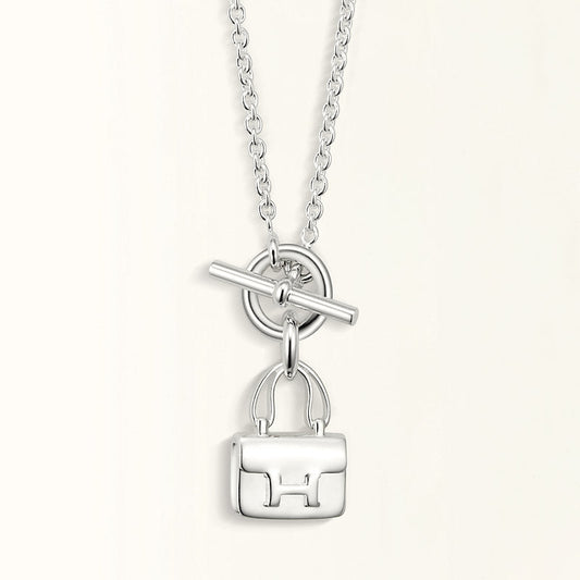 [Ornora Jewelry]POP H PEDANT SILVER NECKLACE