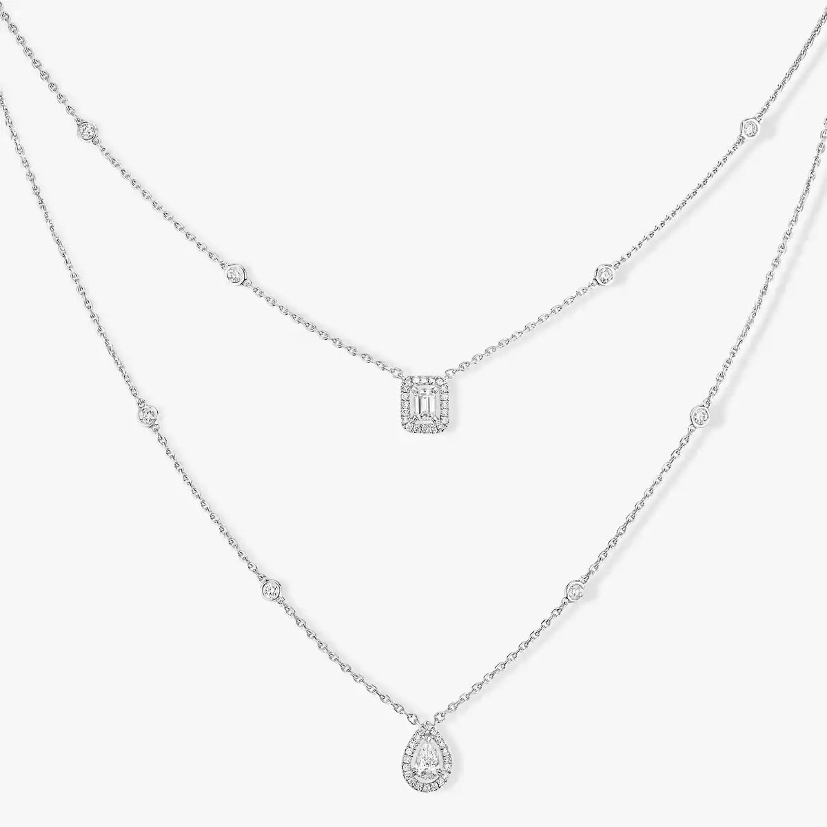 [Ornora Jewelry]Diamond Necklace My Twin 2 Rows