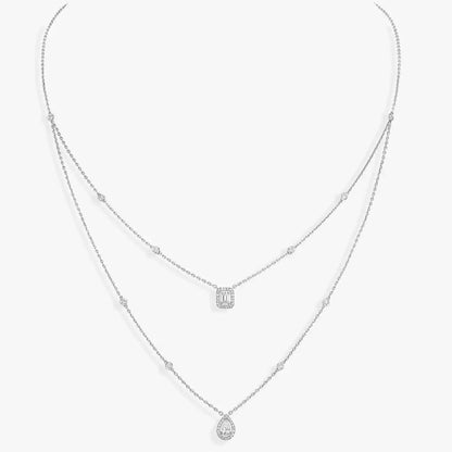 [Ornora Jewelry]Diamond Necklace My Twin 2 Rows