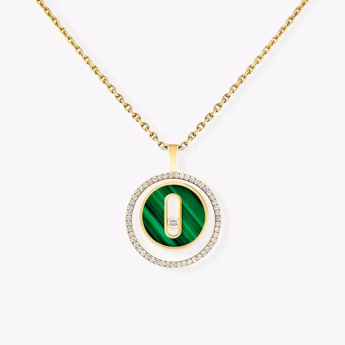 [Ornora Jewelry]Lucky Move Diamond Necklace in Rose Gold and White Mother-of-Pearl