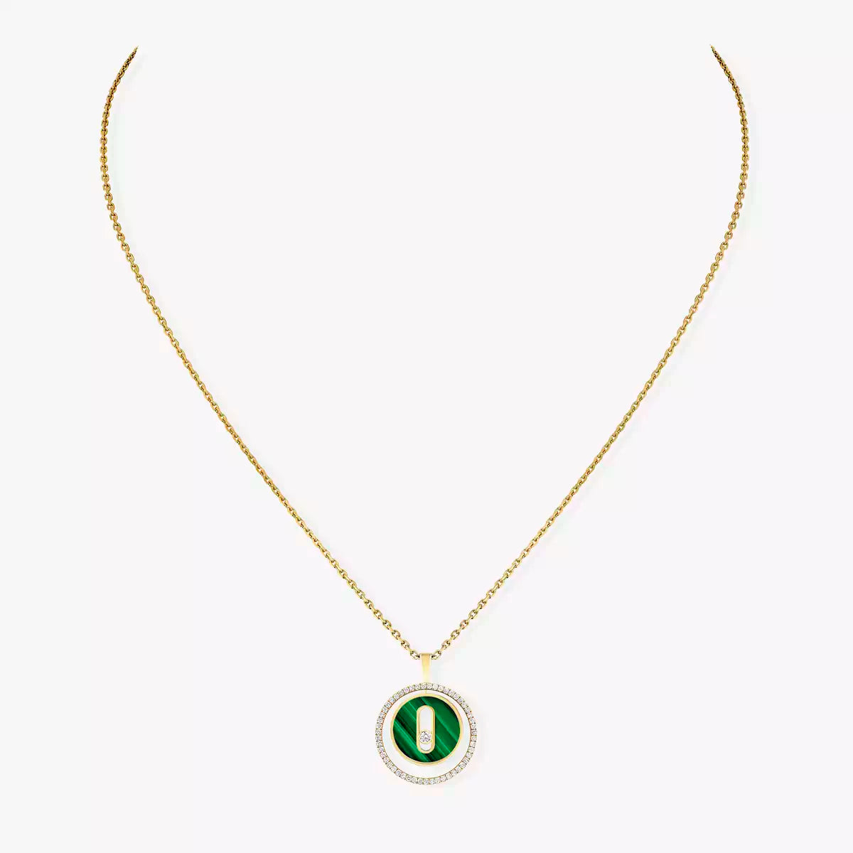 [Ornora Jewelry]Lucky Move Diamond Necklace in Rose Gold and White Mother-of-Pearl